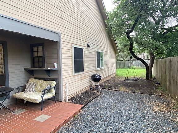 View from inside the yard gate