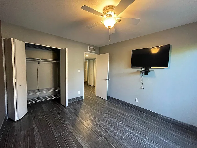 Looking into one Bedroom.