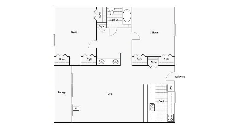 Floor plan Calderra 3 Upgraded Unfurnished