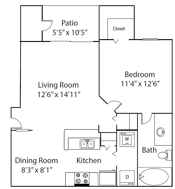 Floor plan Pebble Beach - Patio