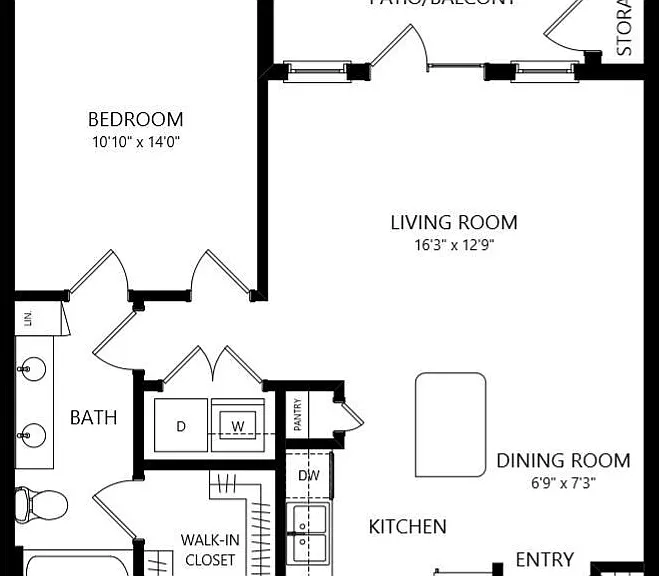 C-A2 floor plan Residences at The Triangle