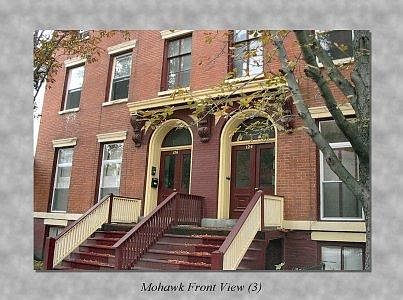Building; apt is at ground level - left of stairs