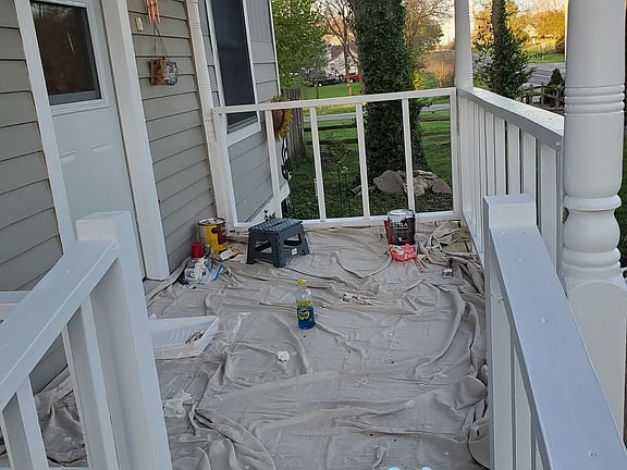 New porch under construction