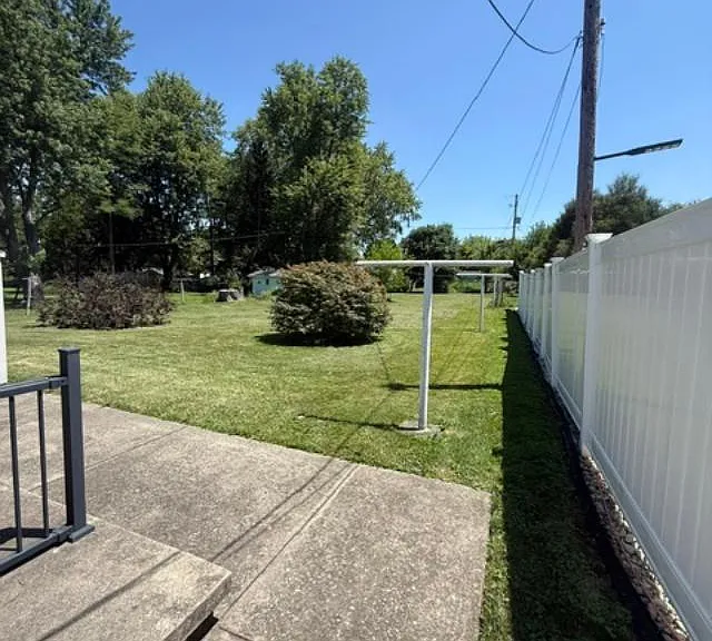 Back Yard - view from the back door- nice cement patio