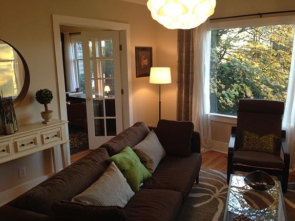 Lots of light from big windows to the view