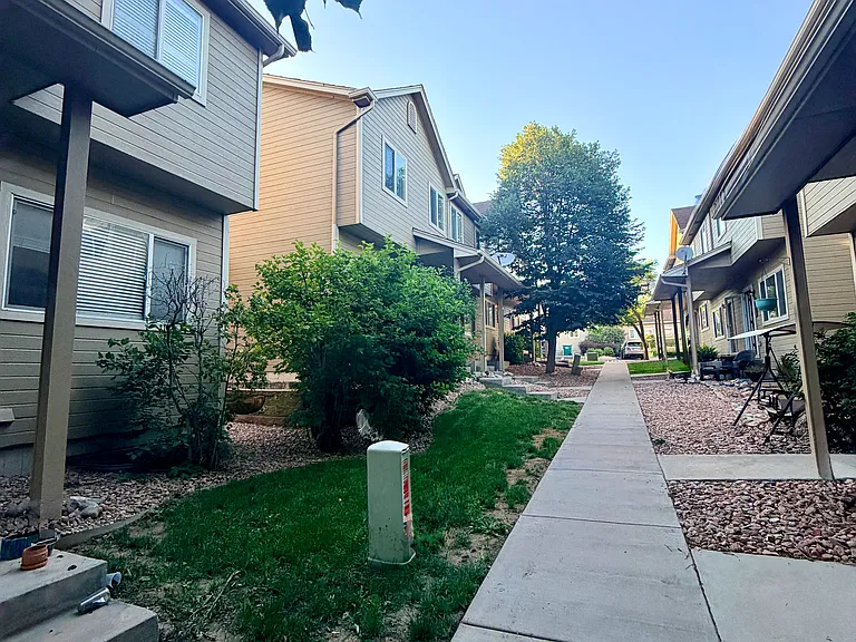 Private walkway toward entry southside.
