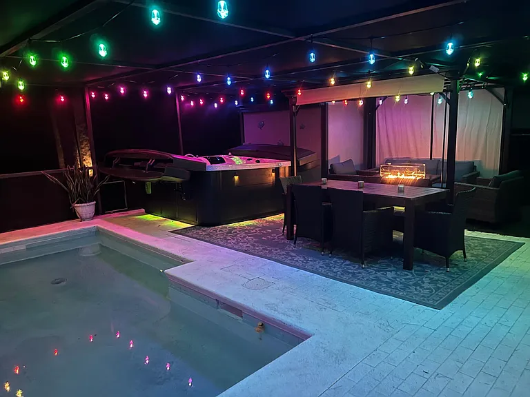 Patio Area with LED Light Selection