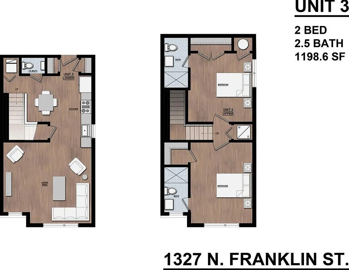 2 bed, 2.5 bath, 1200 sqft, $2,000 — Photo 3