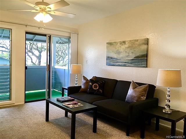 Living room adjacent to covered lanai