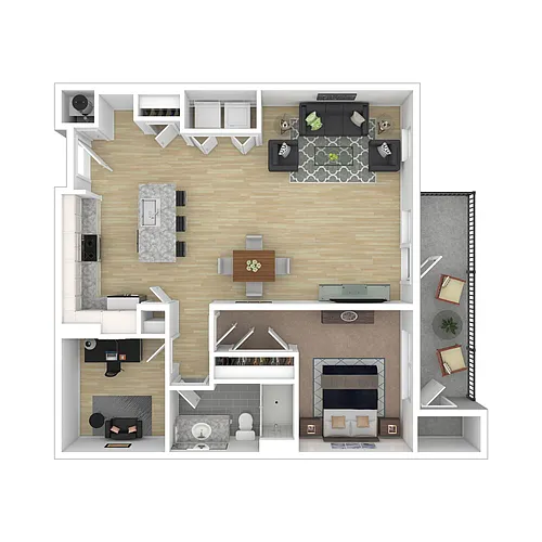 Floor plan A8 w/Den