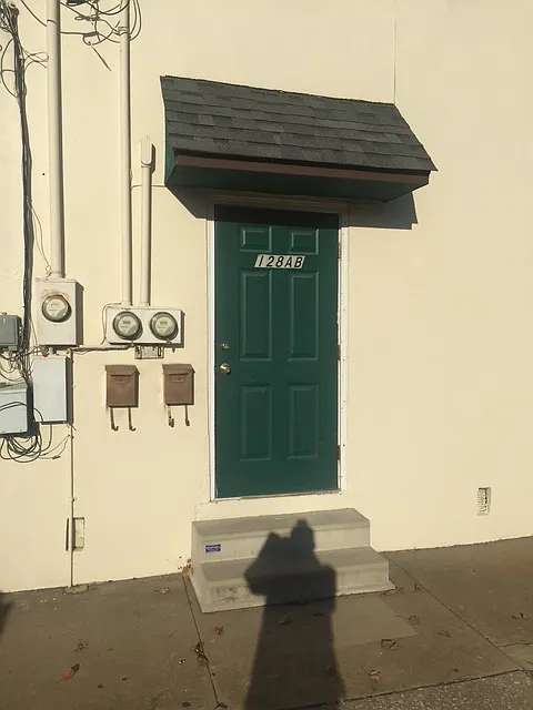 Entrance from the outside (side entrance on lebanon Ave (one way street) parking lot in rear also)