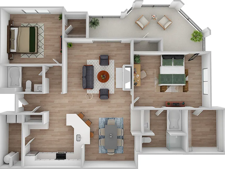 2 Bedroom | 2 Bath | 1278 SF 2 Bedroom | 2 Bath | 1278 SF