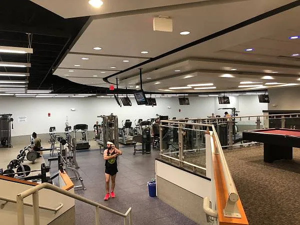 A view of the fitness center.