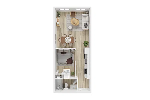 Floor plan 1 Bed 1 Bath