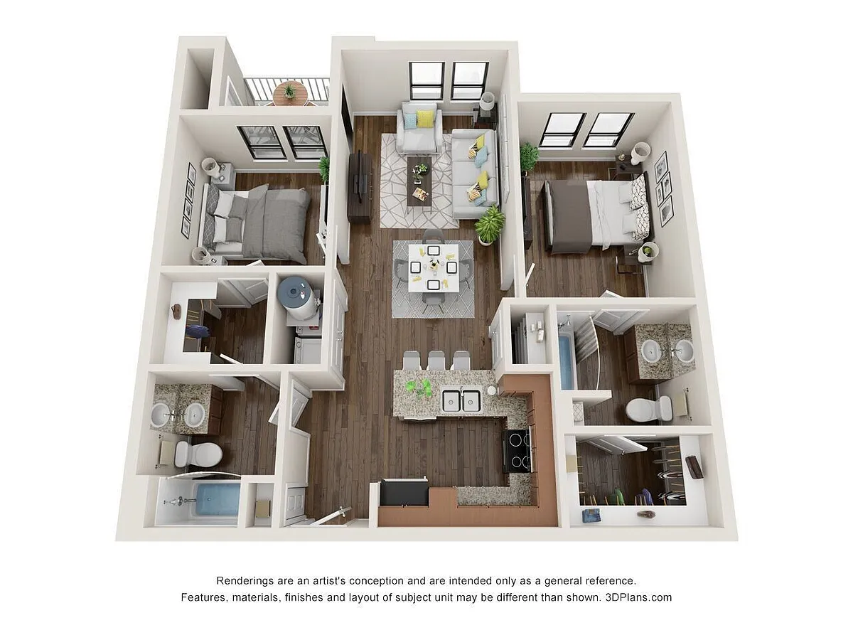 Floor plan 2 Bedroom A