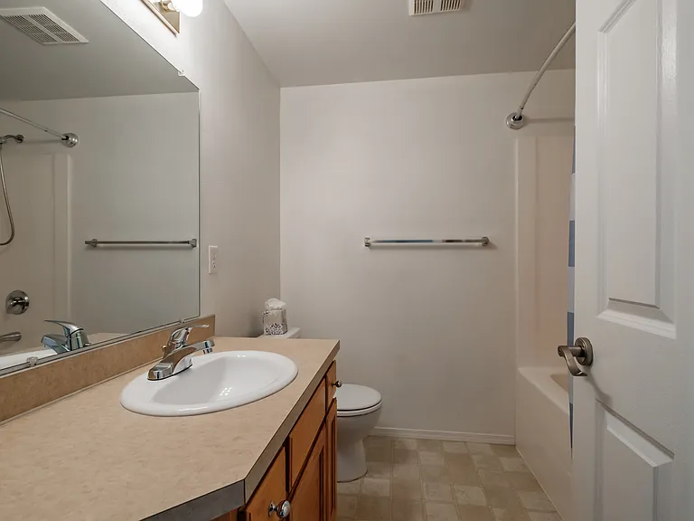Full Bathroom off of the Living Room