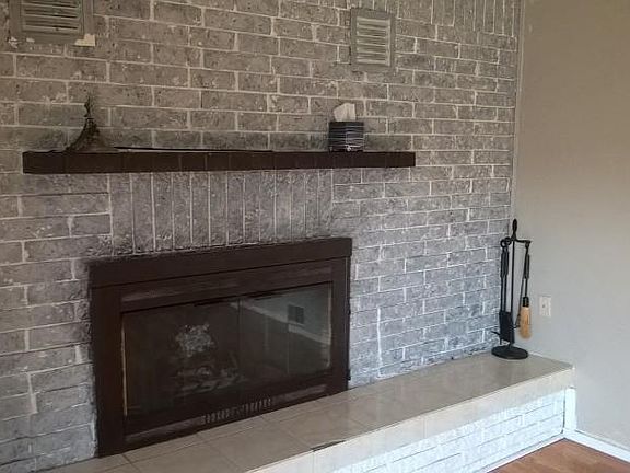 view of fireplace