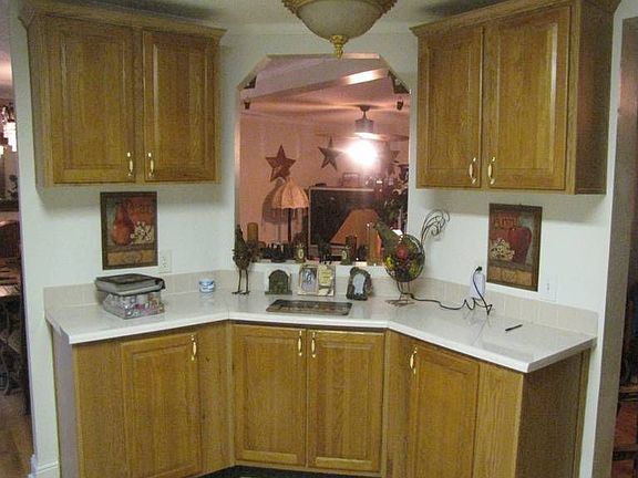 looking out of kitchen