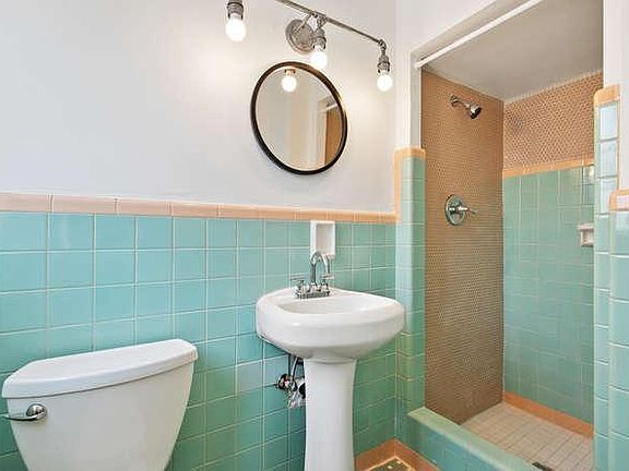 Vintage tile bathroom with all new plumbing , fixtures and faucets