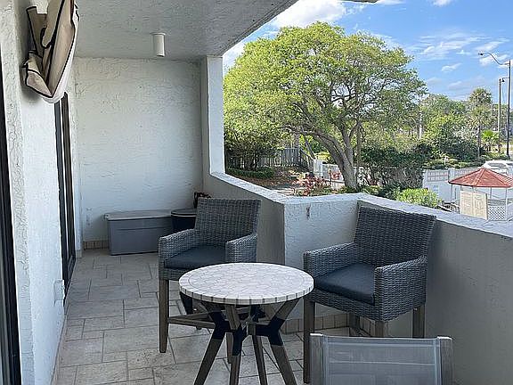 View from balcony looking we