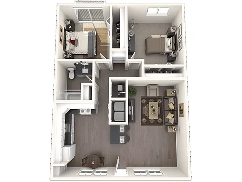 Floor plan Classic 2 x 1