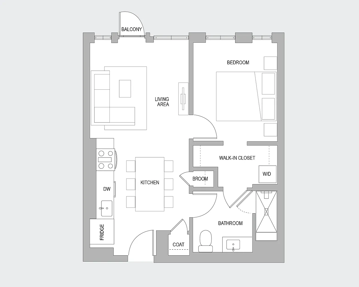 Floor plan 1 BR A