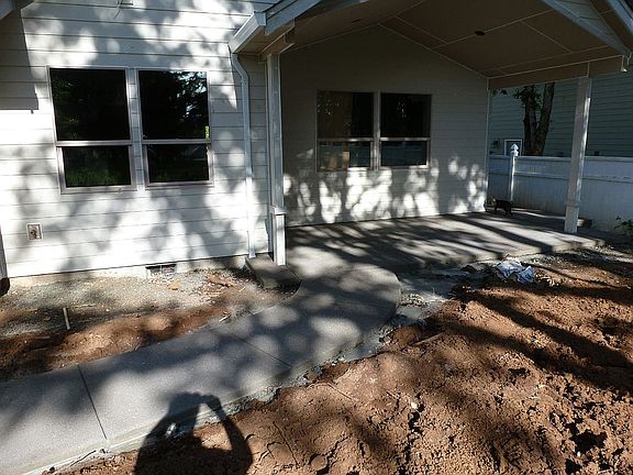 Concrete Walkway in back