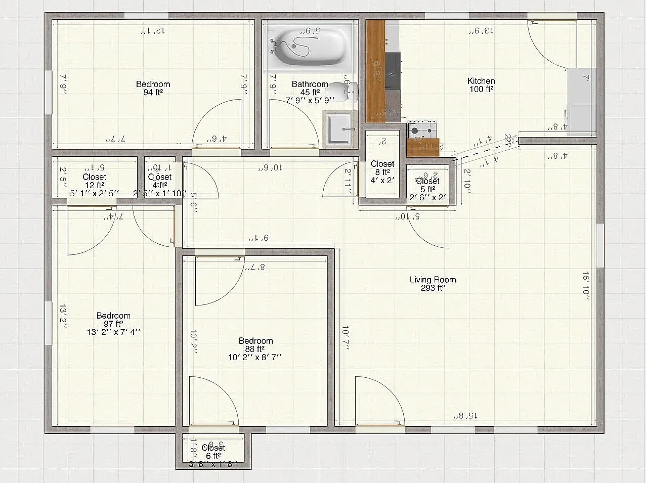 3 bed, 1100 sqft, $1,500 — Photo 2