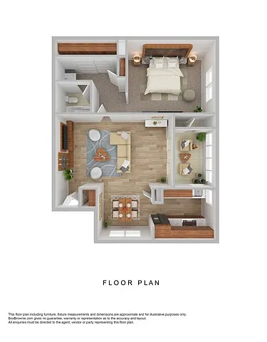 Floor plan 1 Bedroom 1 Bathroom Classic