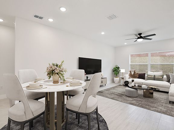 Great Room Dining Area - Virtually Staged