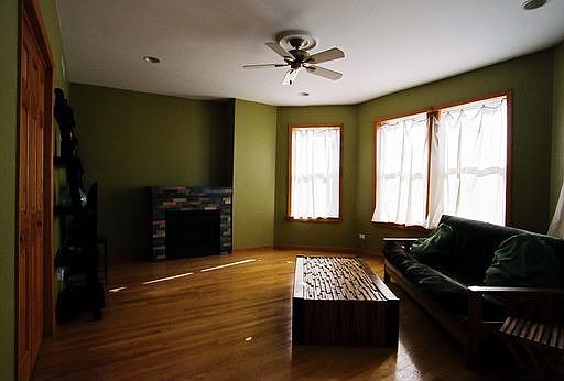 Living room with lot's of S/E facing windows.