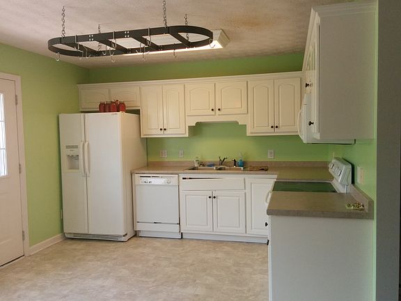Kitchen with door to patio