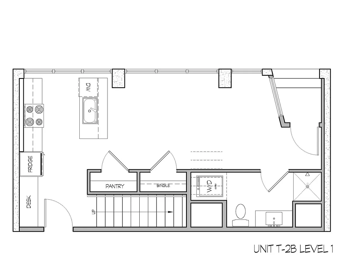 Floor plan Townhome- 2 Bedroom
