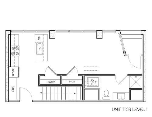 Floor plan Townhome- 2 Bedroom