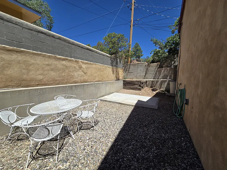 Rear private patio area