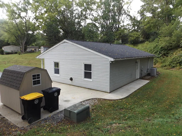 Side/Rear View Patio and Shed