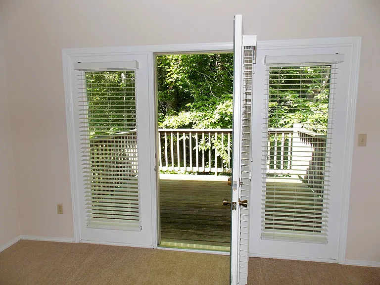 French Doors open onto Private Deck