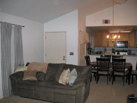 open living and kitchen space