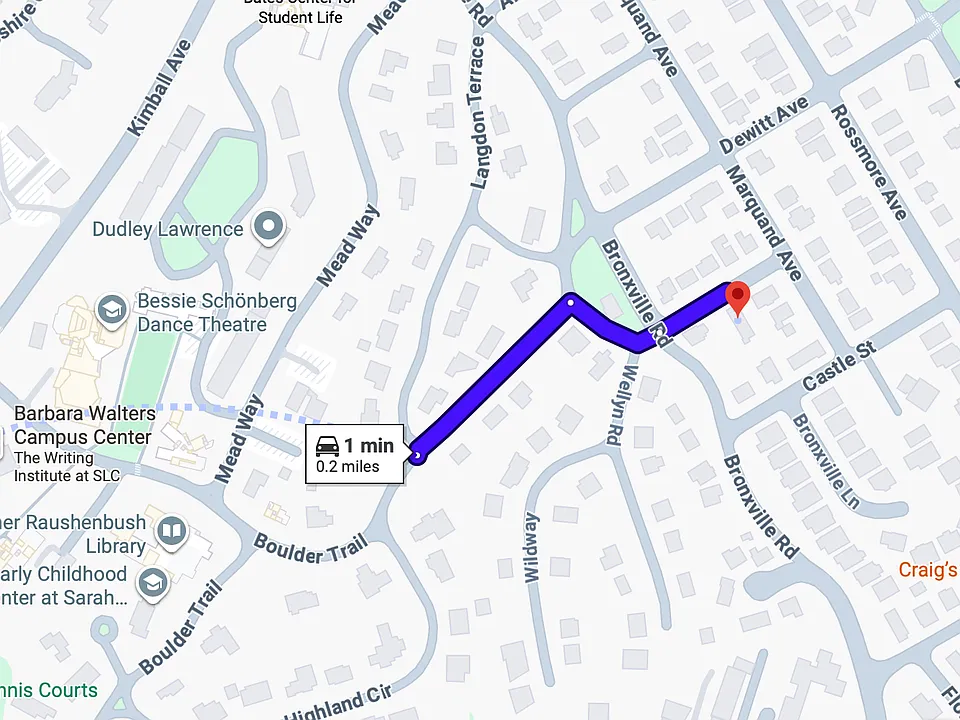 Distance House to Campus