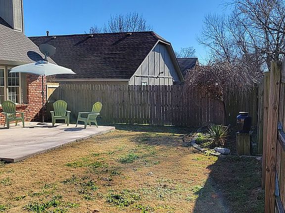 back yard and patio