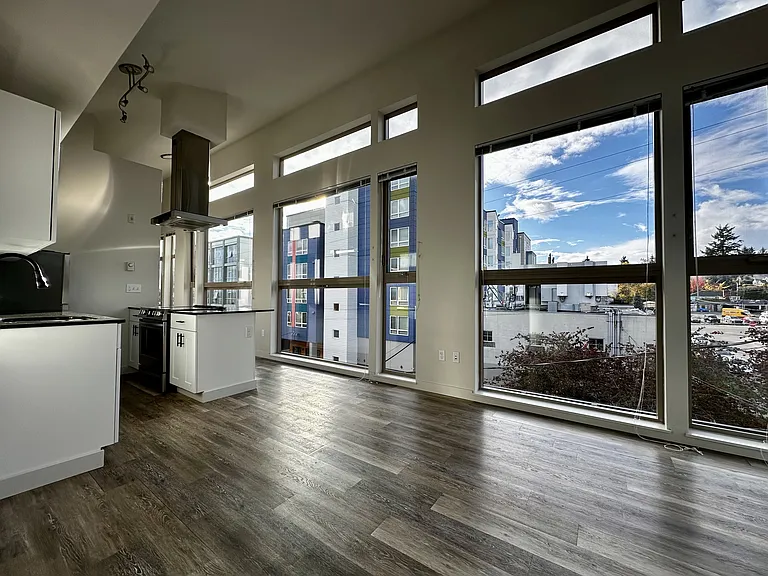 Floor-to-ceiling views with luxury vinyl floors!
