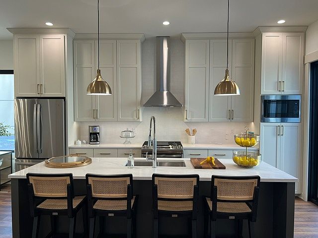 Kitchen View with full island