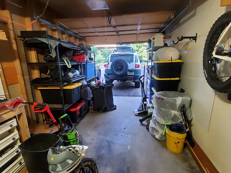 inside garage l
ooking out