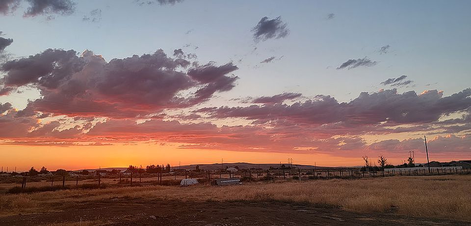 Sunset view to West
