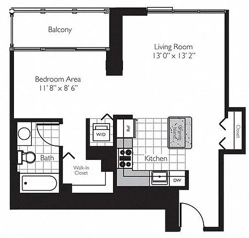 Floor plan CONVERTIBLE 03 - THE SHOREHAM