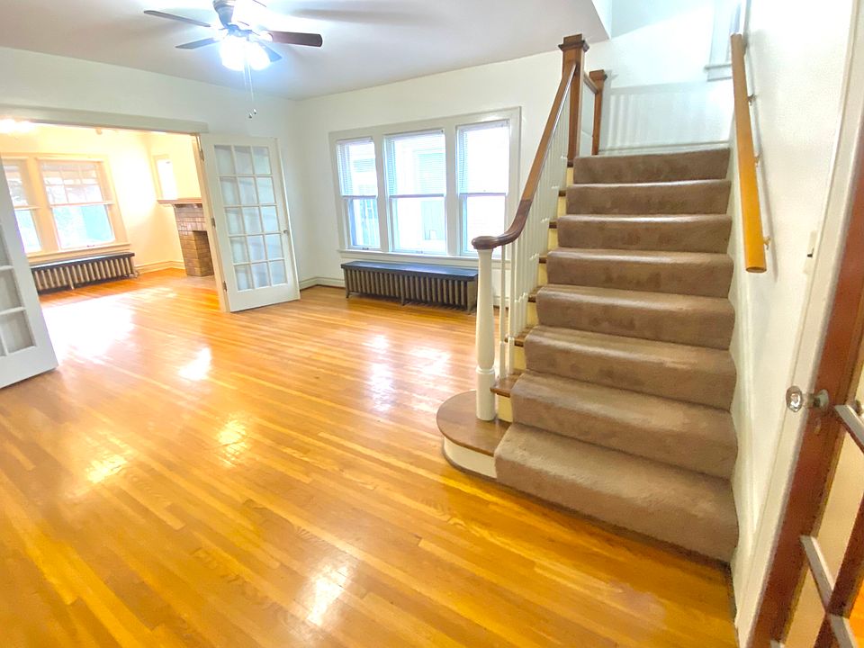Dining Room with french door into front Living Room