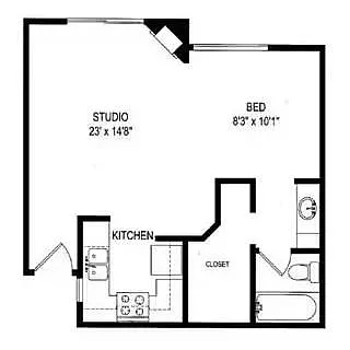 Floor plan Studio A