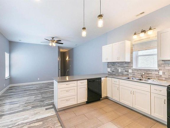 Kitchen open to living room