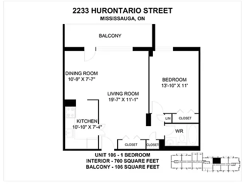 Floor plan 1 Bedroom