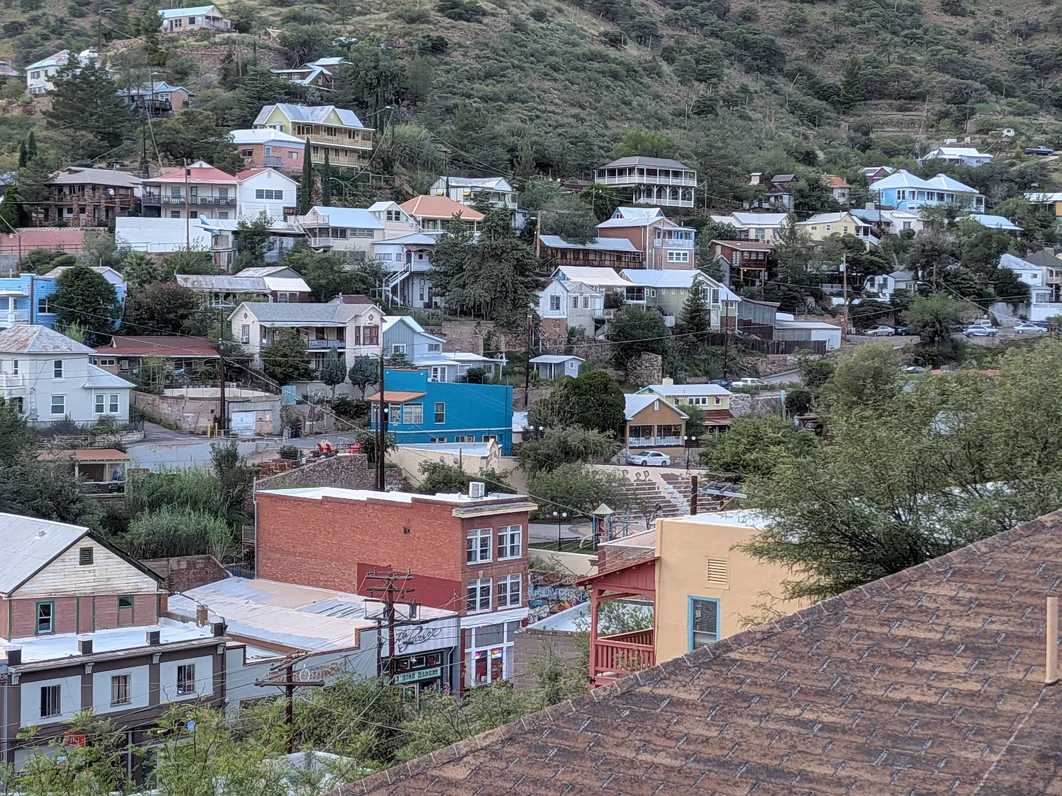 View from property. Overlooking many old historic miners quarters dating back to the early 1900's.